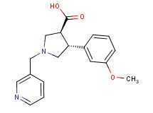 (3S*,4R*)-4-(3-methoxyphenyl)-1-(pyridin-3-ylmethyl)pyrrolidine-3-carboxylic acid