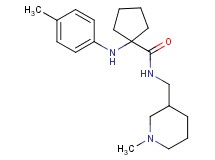 1-[(4-methylphenyl)amino]-N-[(1-methylpiperidin-3-yl)methyl]cyclopentanecarboxamide