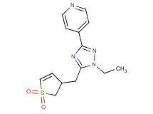 4-{5-[(1,1-dioxido-2,3-dihydro-3-thienyl)methyl]-1-ethyl-1H-1,2,4-triazol-3-yl}pyridine