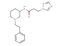 N-[1-(2-phenylethyl)-3-piperidinyl]-3-(1H-1,2,4-triazol-1-yl)propanamide