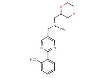 (1,4-dioxan-2-ylmethyl)methyl{[2-(2-methylphenyl)pyrimidin-5-yl]methyl}amine