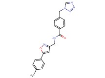 N-{[5-(4-methylphenyl)isoxazol-3-yl]methyl}-4-(1H-tetrazol-1-ylmethyl)benzamide