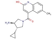 4-{[rel-(3R,4S)-3-amino-4-cyclopropyl-1-pyrrolidinyl]carbonyl}-6-methyl-2-quinolinol