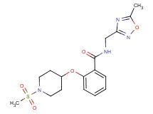 N-[(5-methyl-1,2,4-oxadiazol-3-yl)methyl]-2-{[1-(methylsulfonyl)piperidin-4-yl]oxy}benzamide