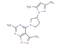 4-[3-(3,5-dimethyl-1H-pyrazol-1-yl)-1-pyrrolidinyl]-3,6-dimethylisoxazolo[5,4-d]pyrimidine