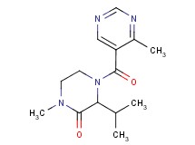 3-isopropyl-1-methyl-4-[(4-methylpyrimidin-5-yl)carbonyl]piperazin-2-one