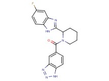 5-{[2-(5-fluoro-1H-benzimidazol-2-yl)-1-piperidinyl]carbonyl}-1H-1,2,3-benzotriazole