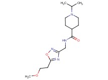 1-isopropyl-N-{[5-(2-methoxyethyl)-1,2,4-oxadiazol-3-yl]methyl}-4-piperidinecarboxamide