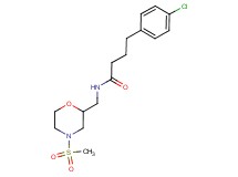 4-(4-chlorophenyl)-N-{[4-(methylsulfonyl)-2-morpholinyl]methyl}butanamide