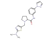 1-{[2-(dimethylamino)-1,3-thiazol-5-yl]methyl}-N-[3-(1H-pyrazol-1-yl)phenyl]prolinamide