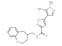 5-(1,5-dimethyl-1H-pyrazol-4-yl)-N-(2,3,4,5-tetrahydro-1-benzoxepin-4-ylmethyl)isoxazole-3-carboxamide
