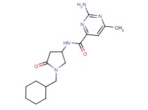 2-amino-N-[1-(cyclohexylmethyl)-5-oxo-3-pyrrolidinyl]-6-methyl-4-pyrimidinecarboxamide