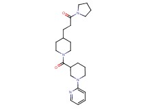 2-[3-({4-[3-oxo-3-(1-pyrrolidinyl)propyl]-1-piperidinyl}carbonyl)-1-piperidinyl]pyridine