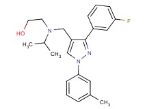 2-[{[3-(3-fluorophenyl)-1-(3-methylphenyl)-1H-pyrazol-4-yl]methyl}(isopropyl)amino]ethanol