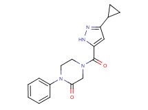 4-[(3-cyclopropyl-1H-pyrazol-5-yl)carbonyl]-1-phenyl-2-piperazinone