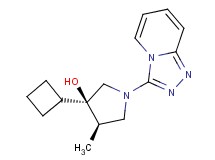 (3R*,4R*)-3-cyclobutyl-4-methyl-1-[1,2,4]triazolo[4,3-a]pyridin-3-ylpyrrolidin-3-ol