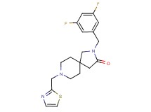 2-(3,5-difluorobenzyl)-8-(1,3-thiazol-2-ylmethyl)-2,8-diazaspiro[4.5]decan-3-one