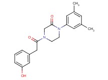 1-(3,5-dimethylphenyl)-4-[(3-hydroxyphenyl)acetyl]-2-piperazinone