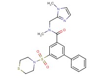 N-methyl-N-[(1-methyl-1H-imidazol-2-yl)methyl]-5-(4-thiomorpholinylsulfonyl)-3-biphenylcarboxamide