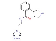 2-(3-pyrrolidinyl)-N-[2-(4H-1,2,4-triazol-4-yl)ethyl]benzamide