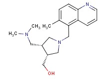 {(3R*,4R*)-4-[(dimethylamino)methyl]-1-[(6-methylquinolin-5-yl)methyl]pyrrolidin-3-yl}methanol