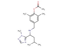 2,6-dimethyl-4-({[3-methyl-1-(1-methyl-1H-1,2,4-triazol-5-yl)butyl]amino}methyl)phenyl acetate