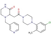 3-{2-[4-(5-chloro-2-methylphenyl)-1-piperazinyl]-2-oxoethyl}-4-(3-pyridinylmethyl)-2-piperazinone
