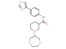 1-(1,4-dithiepan-6-yl)-N-[4-(1,3-thiazol-4-yl)phenyl]-3-piperidinecarboxamide
