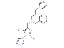 N-{[2,5-dimethyl-1-(4H-1,2,4-triazol-4-yl)-1H-pyrrol-3-yl]methyl}-3-(1H-imidazol-1-yl)-N-(pyridin-3-ylmethyl)propan-1-amine