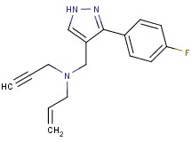 N-{[3-(4-fluorophenyl)-1H-pyrazol-4-yl]methyl}-N-prop-2-yn-1-ylprop-2-en-1-amine