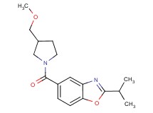 2-isopropyl-5-{[3-(methoxymethyl)-1-pyrrolidinyl]carbonyl}-1,3-benzoxazole