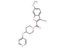 4-({1-[(6-methoxy-3-methyl-1-benzofuran-2-yl)carbonyl]-4-piperidinyl}oxy)pyridine