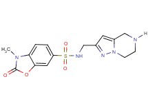 3-methyl-2-oxo-N-(4,5,6,7-tetrahydropyrazolo[1,5-a]pyrazin-2-ylmethyl)-2,3-dihydro-1,3-benzoxazole-6-sulfonamide hydrochloride