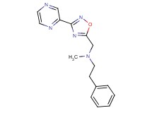 N-methyl-2-phenyl-N-{[3-(2-pyrazinyl)-1,2,4-oxadiazol-5-yl]methyl}ethanamine