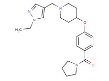 1-[(1-ethyl-1H-pyrazol-4-yl)methyl]-4-[4-(1-pyrrolidinylcarbonyl)phenoxy]piperidine