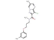 3-chloro-N,6-dimethyl-N-[3-(3-methylphenoxy)propyl]pyrazolo[1,5-a]pyrimidine-2-carboxamide