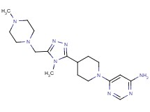 6-(4-{4-methyl-5-[(4-methylpiperazin-1-yl)methyl]-4H-1,2,4-triazol-3-yl}piperidin-1-yl)pyrimidin-4-amine