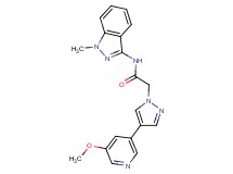 2-[4-(5-methoxypyridin-3-yl)-1H-pyrazol-1-yl]-N-(1-methyl-1H-indazol-3-yl)acetamide