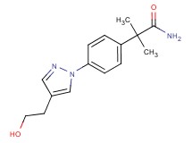 2-{4-[4-(2-hydroxyethyl)-1H-pyrazol-1-yl]phenyl}-2-methylpropanamide
