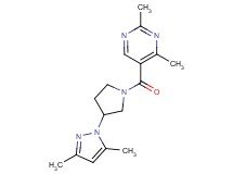 5-{[3-(3,5-dimethyl-1H-pyrazol-1-yl)pyrrolidin-1-yl]carbonyl}-2,4-dimethylpyrimidine