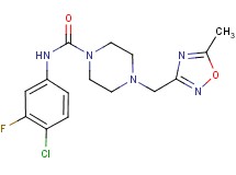 N-(4-chloro-3-fluorophenyl)-4-[(5-methyl-1,2,4-oxadiazol-3-yl)methyl]piperazine-1-carboxamide