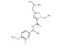 1-ethyl-N-[1-(3-fluoro-4-methoxyphenyl)ethyl]-3-isobutyl-1H-pyrazole-5-carboxamide
