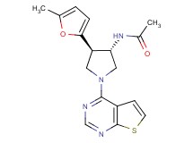 N-[(3S*,4R*)-4-(5-methyl-2-furyl)-1-thieno[2,3-d]pyrimidin-4-yl-3-pyrrolidinyl]acetamide