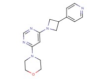 4-{6-[3-(4-pyridinyl)-1-azetidinyl]-4-pyrimidinyl}morpholine