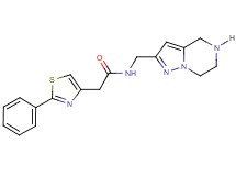 2-(2-phenyl-1,3-thiazol-4-yl)-N-(4,5,6,7-tetrahydropyrazolo[1,5-a]pyrazin-2-ylmethyl)acetamide hydrochloride