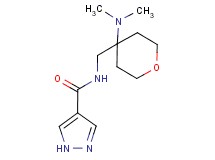 N-{[4-(dimethylamino)tetrahydro-2H-pyran-4-yl]methyl}-1H-pyrazole-4-carboxamide