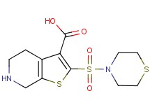 2-(thiomorpholin-4-ylsulfonyl)-4,5,6,7-tetrahydrothieno[2,3-c]pyridine-3-carboxylic acid