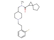 N-({1-[2-(2-fluorophenyl)ethyl]-4-piperidinyl}methyl)-N-methylspiro[2.4]heptane-1-carboxamide