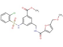 methyl 3-{[(2-chlorophenyl)sulfonyl]amino}-5-({[5-(methoxymethyl)-2-furoyl]amino}methyl)benzoate