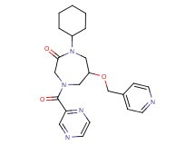 1-cyclohexyl-4-(2-pyrazinylcarbonyl)-6-(4-pyridinylmethoxy)-1,4-diazepan-2-one